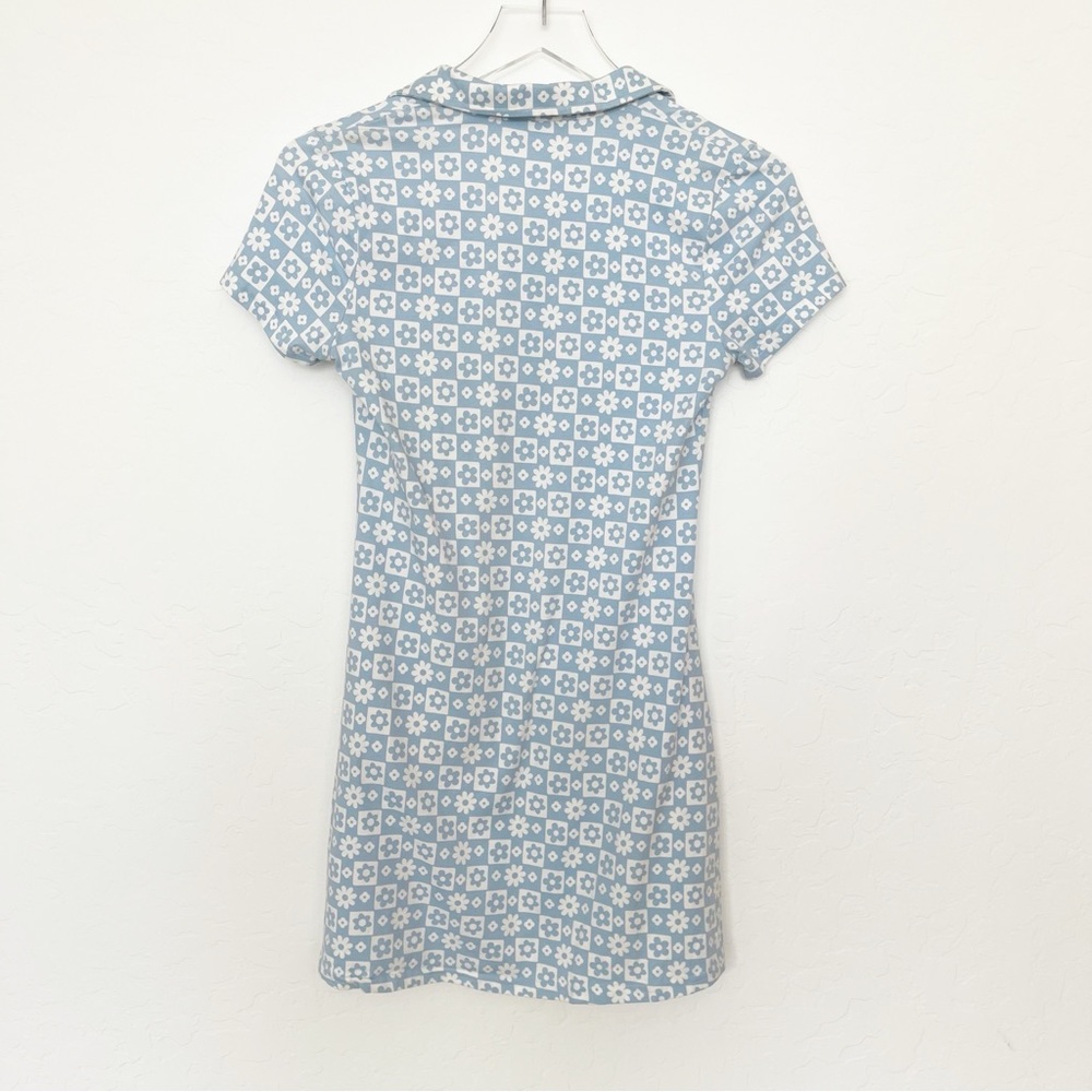 Hollister Blue Daisy Floral Mini Short Sleeve Dress Size Small - Picture 9 of 11
